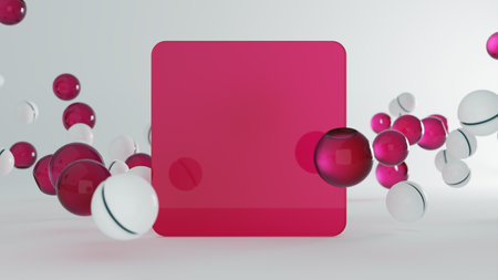 Background 3d abstraction from a group of layers of glass and plastic.