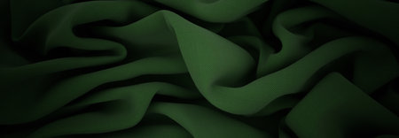 Elegant drapery of delicate green fabric.の写真素材