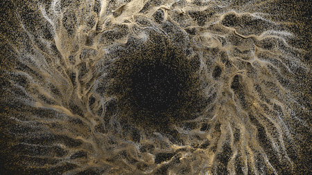 Abstract Representation of Cosmic Patterns Reflecting Thought and Energy Flow Dynamicsの写真素材