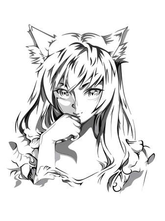 anime girlのイラスト素材