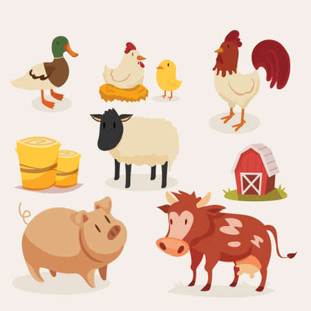Illustration of a set of animals.のイラスト素材