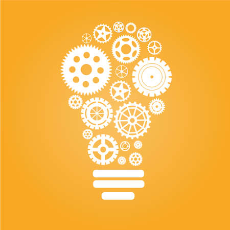 Gear in the form of a lamp.のイラスト素材