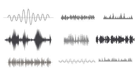 Sound wave equalizer illustration.のイラスト素材