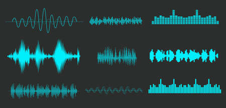 sound waveのイラスト素材