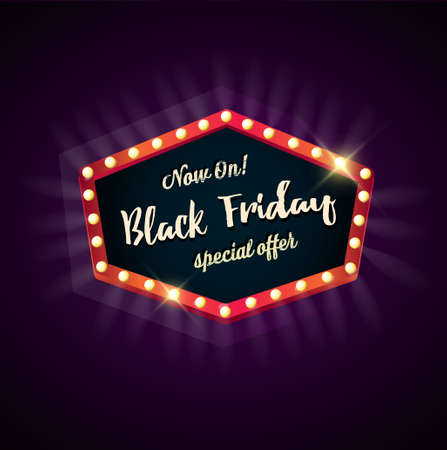 Black friday light frameのイラスト素材