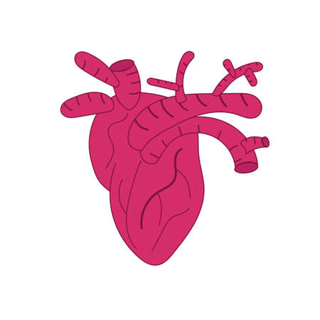 Icon, heart symbol for medicine, education, printing printing products.のイラスト素材