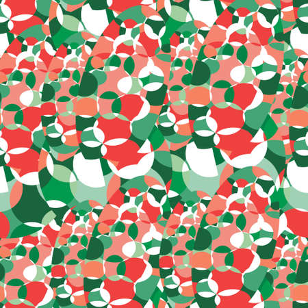 red, green and white seamless abstract printable patternのイラスト素材