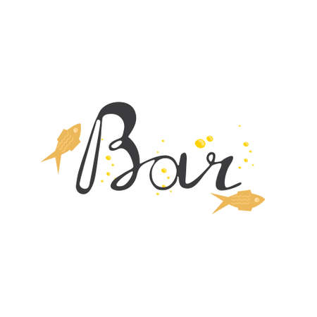 Lettering words for bars, vector illustrationのイラスト素材