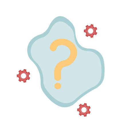 Question icon, inonka, help, vector illustration in flat styleのイラスト素材