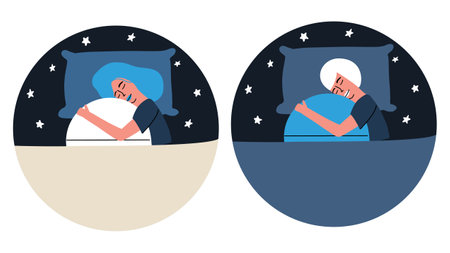 The concept of treating insomnia with sleeping pills. The girl hugs the tablet and sleeps. Vector illustration in hand drawing styleのイラスト素材