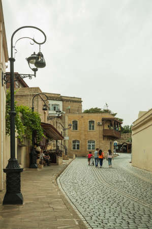 The streets of the inner city of Baku, Azerbaijanのeditorial素材