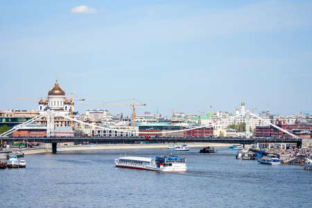 panorama of Moscow in the spring holidayのeditorial素材