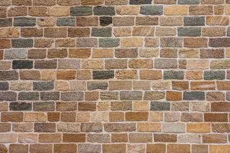 New neat masonry made of good shell blocksの写真素材