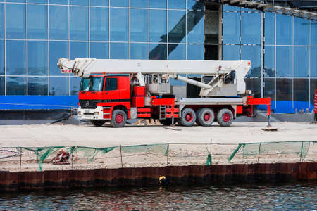 April 27, 2017, Baku, Azerbaijan. The Construction of The Caspian Waterfront Mallのeditorial素材