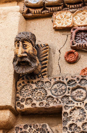 12 Mar 2017 M. Magomayev lane, Baku, Azerbaijan. The frescoes of which are decorated the walls of...