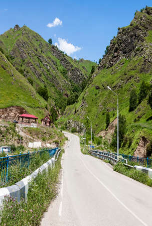 The view of the mountains. Elbrus foothills of the beautiful scenery. Of The Russian Federation.の写真素材