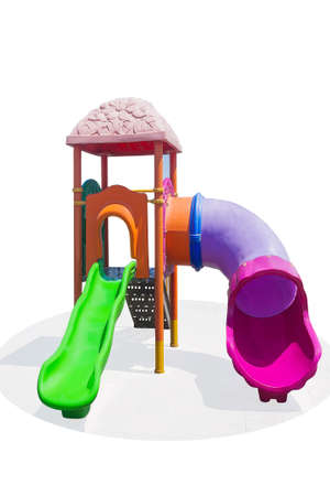 Children's playground in a park built for the development of people and Entertainment. Isolated.の写真素材