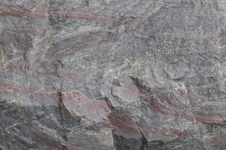 Layers of sedimentary rock formed on the earth's surface.の写真素材