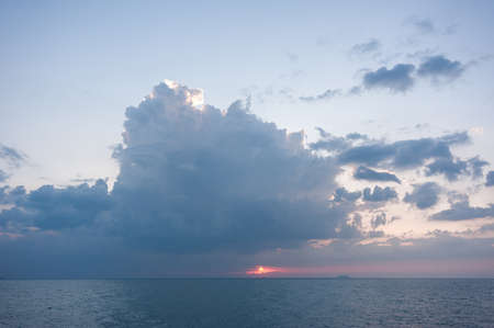 Colorful sunrise, sunset over the sea. Nature compositionの写真素材
