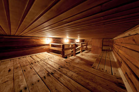 Interior of the public sauna. Advantage for healthの写真素材