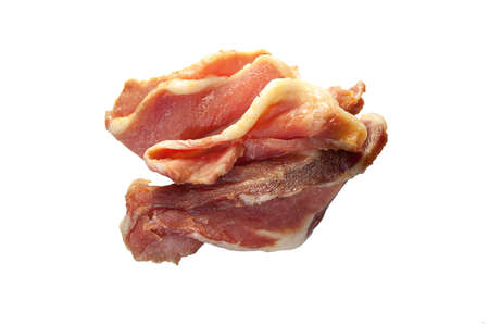 Piggy jerky isolated on white. Three in a row.の写真素材