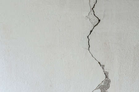 Cement surface crack. Caused by wrong constructionの写真素材