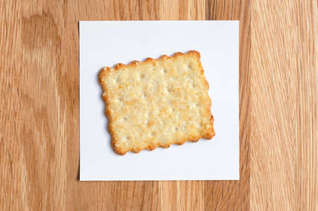cookies with sesame, cracker, on a white stickerの写真素材