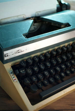 Old typewriter ready to printの写真素材