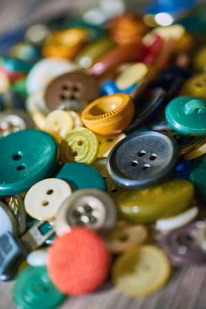 Scattering of multicolored buttons, diversity conceptの写真素材
