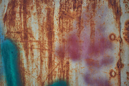 Colorful ructic metal texture, distressed surfaceの写真素材