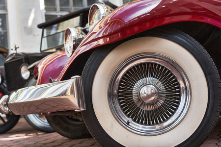 Retro car exhibition in Riga.の写真素材