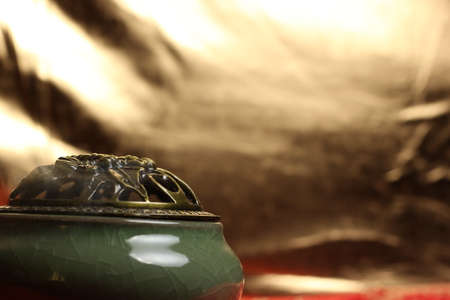 still life in Chinese style. incense burnerの写真素材