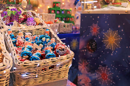 MOSCOW, RUSSIA - DECEMBER 8, 2021. New Year and Christmas decoration of the GUM. Interior of the state depertment store of Moscow.の写真素材