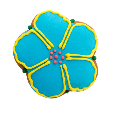 Cookies glazed flower-shapedの写真素材