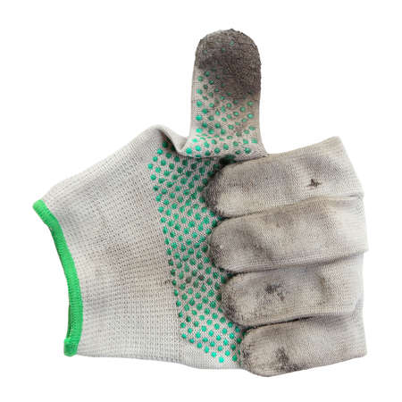 One glove shaped everything is fine. dirty gloveの写真素材
