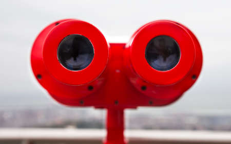 red binoculars for viewing