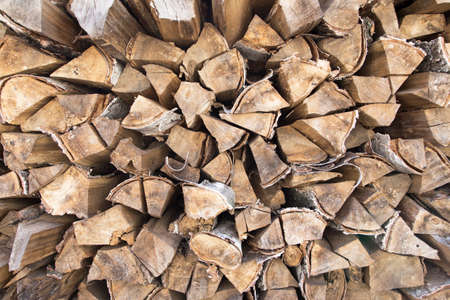 firewood stackedの写真素材