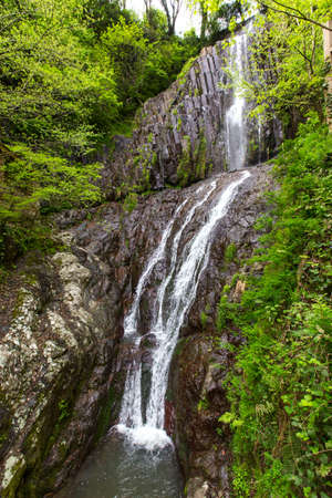 small waterfall in the mountains of Georgia, Ajaria, 2014の写真素材