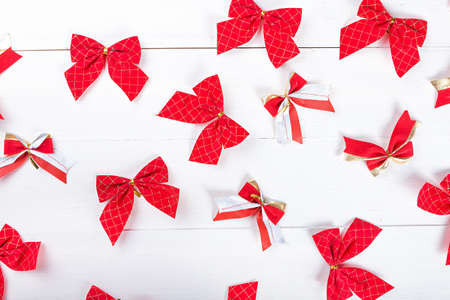 Christmas toys background for a Christmas card, Christmas wallpapers, white backgroundの写真素材