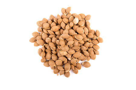 good for health, apricot pits isolated. use in food and cosmetics