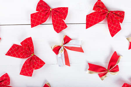 Christmas toys background for a Christmas card, Christmas wallpapers, white backgroundの写真素材