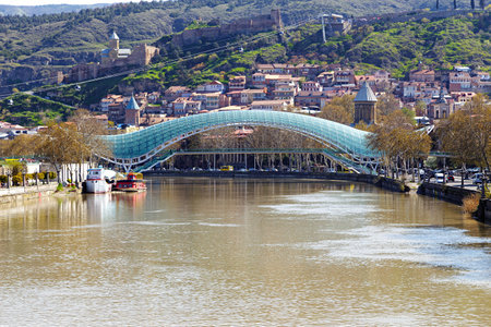 under the roof of the bridge world Tbilisi. April 04.2015のeditorial素材