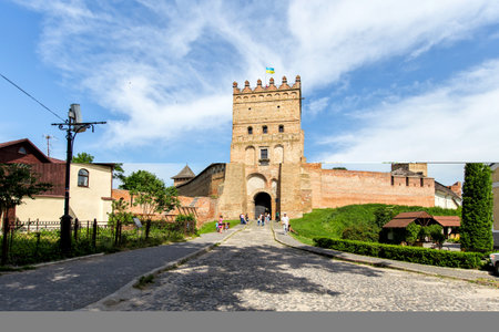 View of Lubart Castle or Lutsk High Castle. June 09.2014 Ukraineのeditorial素材