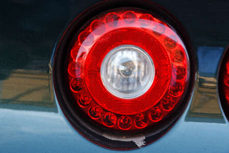 Car Stop Rear Light View. Horizontal imageの写真素材