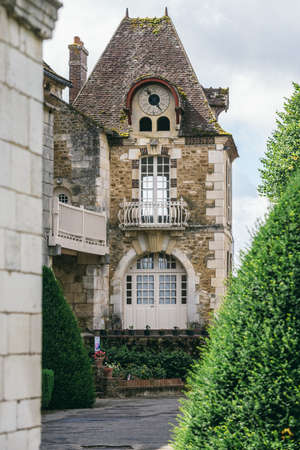 Abbey in France Pontigny, the former Cistercian abbey in France, one of the five oldest and most important monasteries of the order.の写真素材
