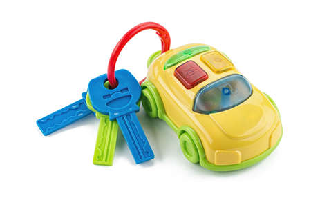 toy car and keys, isolated, on white background, place for text
の写真素材