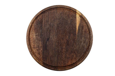 round wooden pizza board isolated on white background
の写真素材