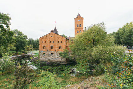 View of the reconstructed fortress in Radomyshl, Ukraine. September 13th 2015のeditorial素材