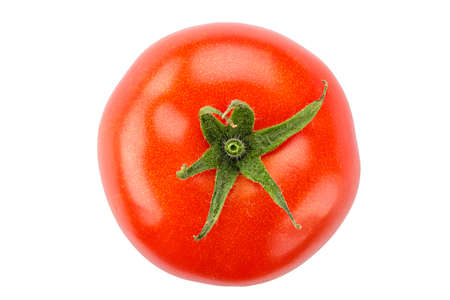 ripe tomatoes isolated on white background.の写真素材