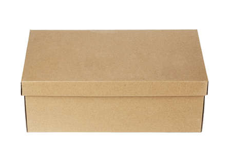 shoe box without text on white background isolated.